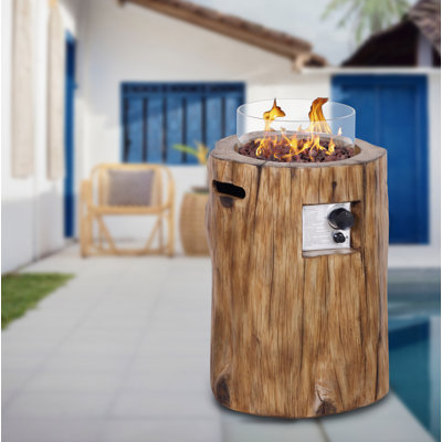 Round Propane Smokeless Fire Column