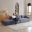 Canapé modulaire de 105 po, canapé modulaire Cloud avec assise profonde, canapé modulaire en L moderne avec méridienne, canapé rembourré pour salon, sans assemblage, (gris)