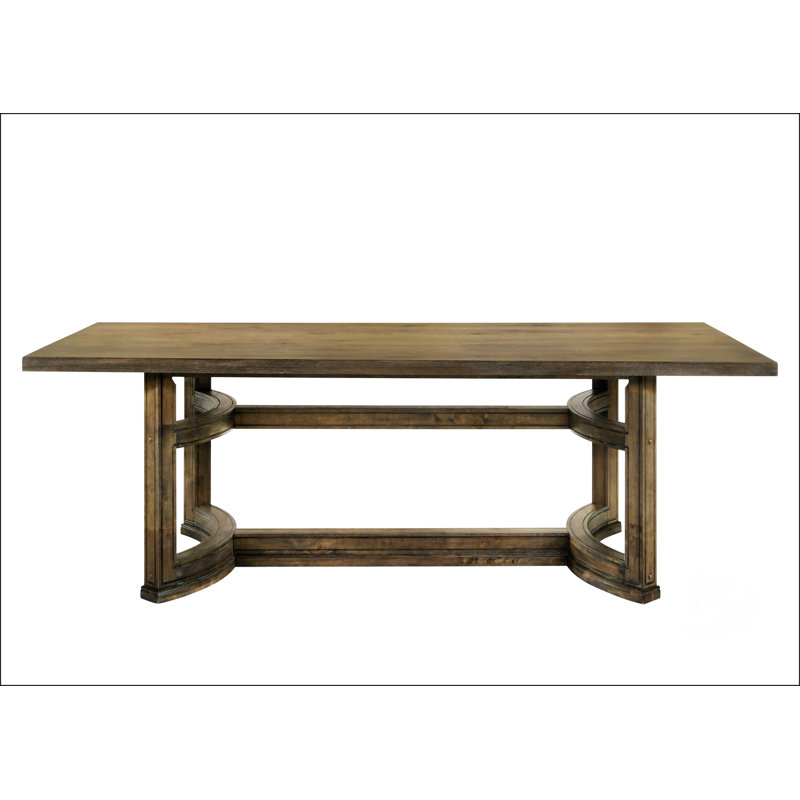 Weathered Oak Finish Dining Table