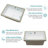 21"L x 14"W White Ceramic Rectangular Undermount Bathroom Sink with Overflow-125359762-125359767