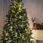 White Sprayed Christmas Tree With Pinecones-1277815780-1277815787