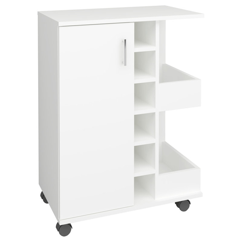 Oaklyn Wood Kitchen Cart, White