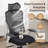 Nouhaus Apertura Ergonomic High-Back Mesh Office Chair with 3D Armrests - Modern Gray Desk Chair with Adjustable Lumbar Support-168228328