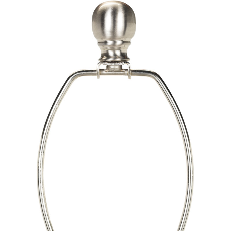 Aegina Metallic Nickel Table Lamp Set with Linen Shades