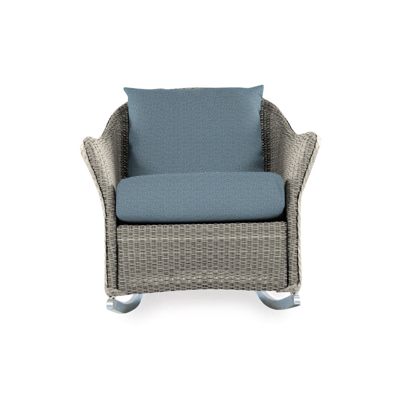 Weekend Retreat Outdoor Rocker Chair, Pewter, Charlotte Sparrow