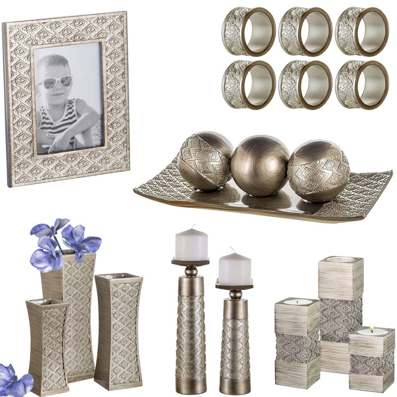 Dublin 4 Piece Coffee Table Tray and Orb Set
