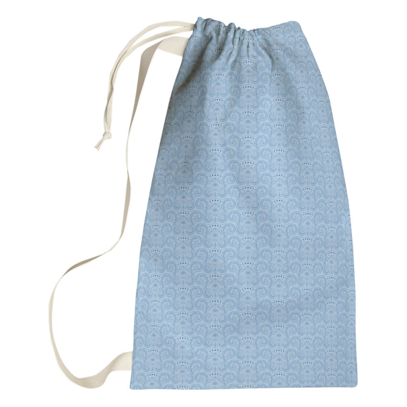 Sac à linge troisième oeil jade, Grand (H 76,5 po x l 29,5 po x P 1,5 po), Bleu ciel