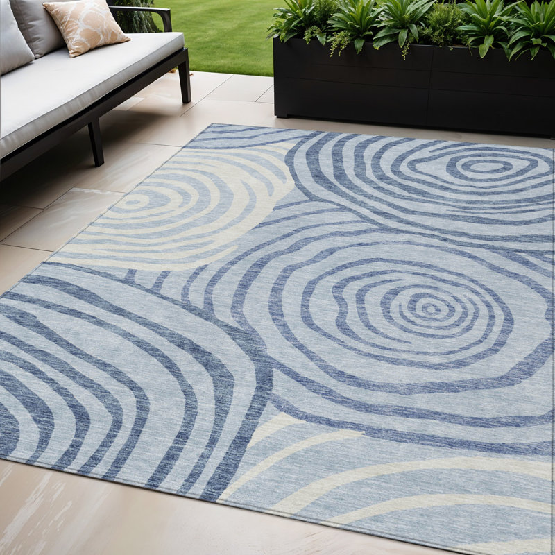 Tapis intérieur lavable abstrait ivoire 5 pi x 8 pi