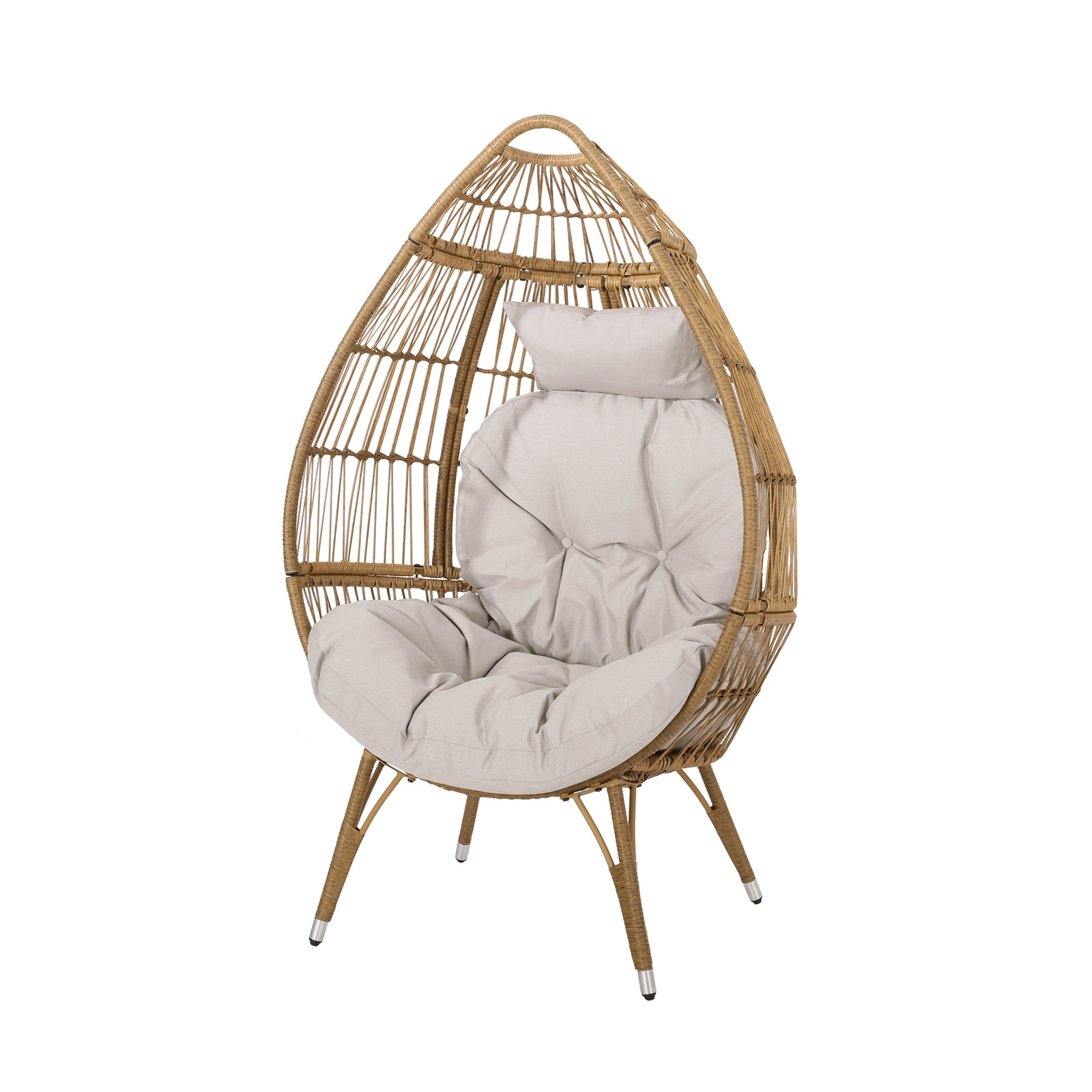 Rivera Outdoor Patio Egg Chair with Cushions