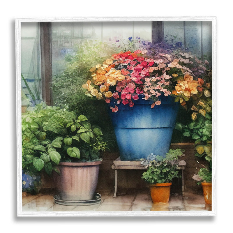 «Blooming Flowers Vivid Garden Giclee Art» par Alpenglow Workshop, H 12 po x l 12 po x P 1,5 po