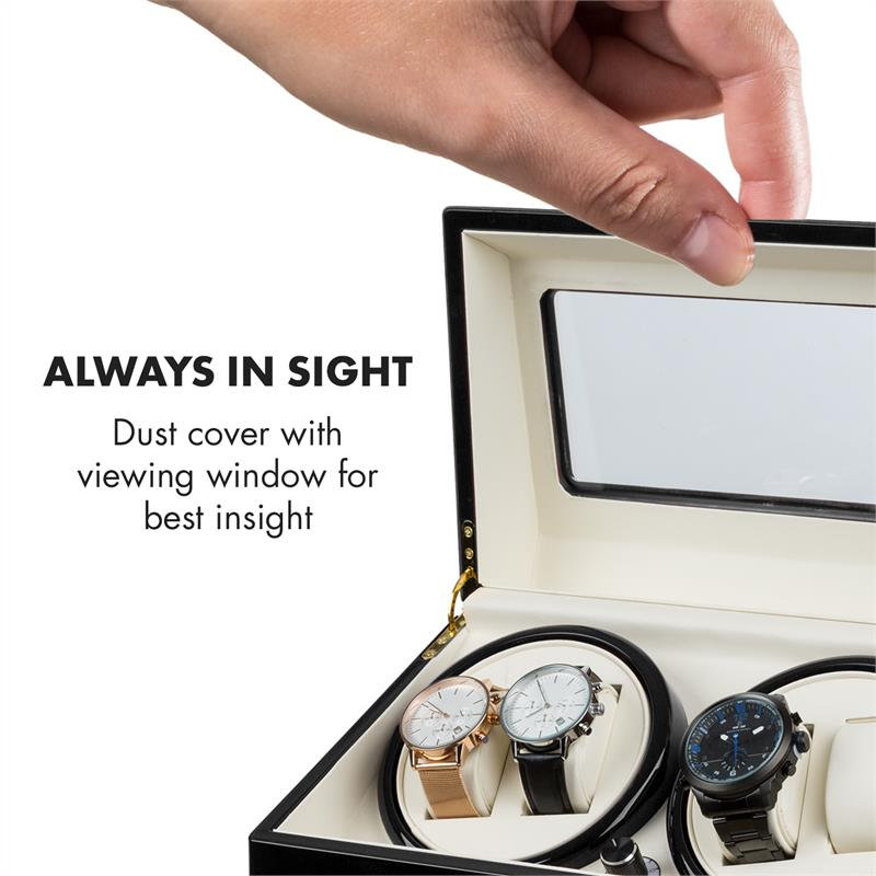 Wood Watch Box +, Black