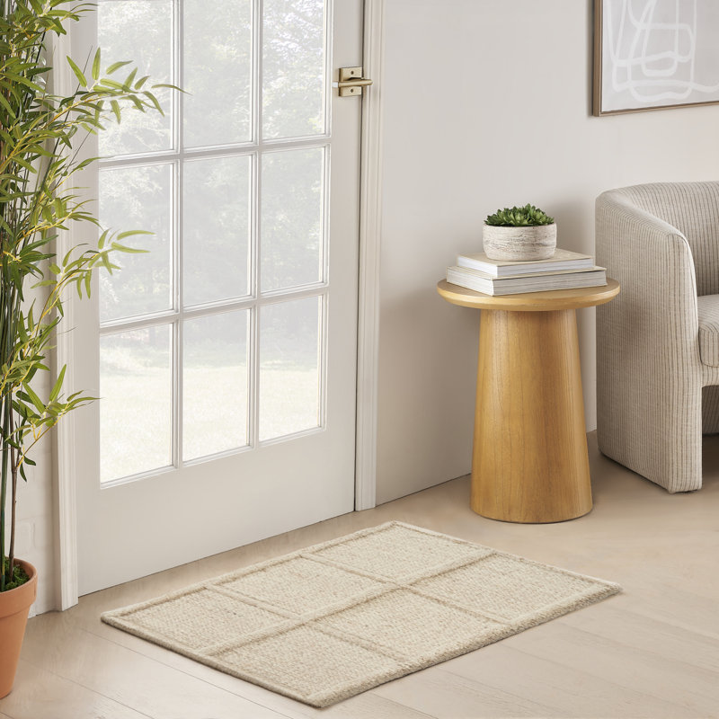 DKNY Pure Framework 2' x 3' Sand Modern Indoor Rug, Rectangle 2' x 3'