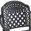 Chaise de patio en fonte d'aluminium 6 pièces avec cadre noir et coussins rouges (Identique à: W1710S00480)