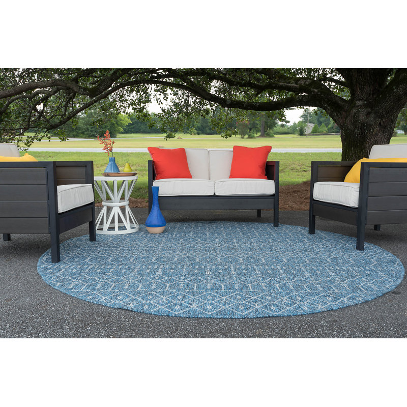 Ahders Indoor / Outdoor Rug, Round 7'8''