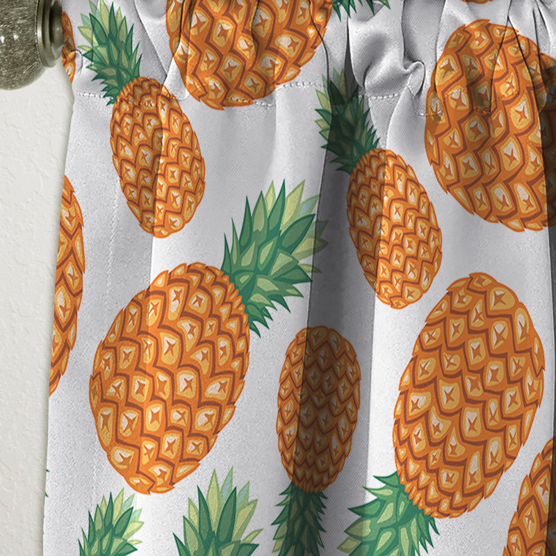 Rideau simple occultant avec motif ananas, L 52 po x L 120 po