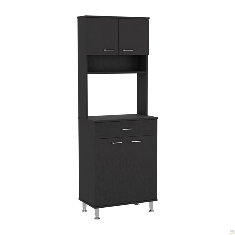 Armoire garde-manger à deux portes Pantac, Noir