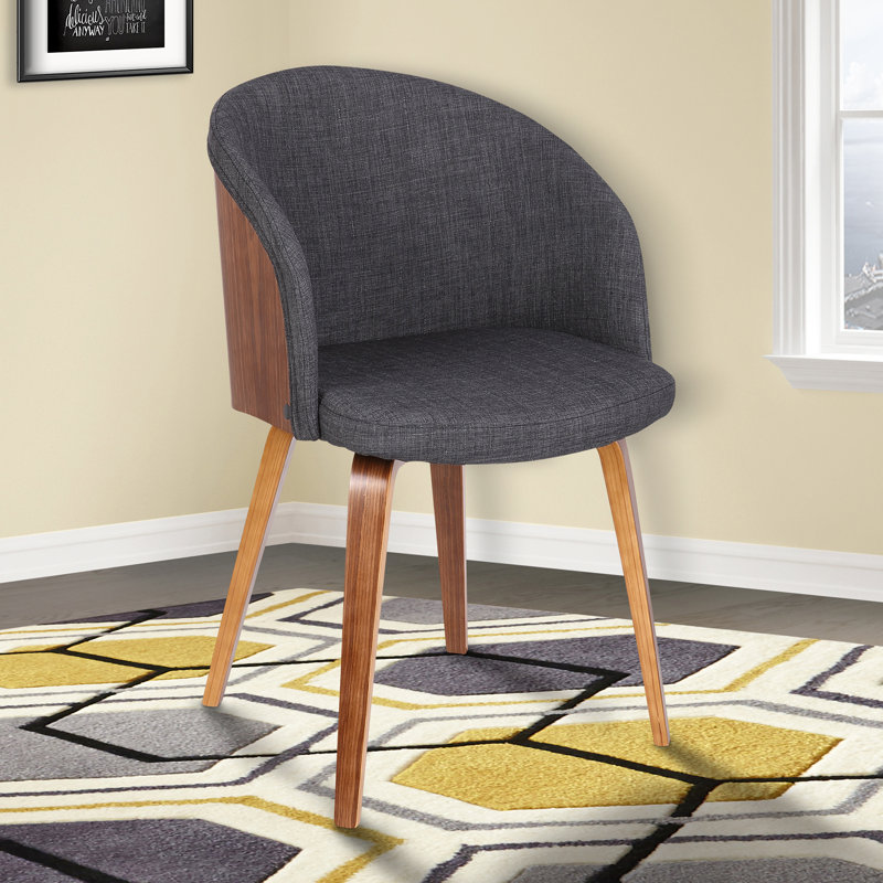 47cm H Polyester Blend Upholstered Armchair, Charcoal