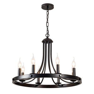 Farmhouse Chandeliers For Dining Room Chandelier, Rustic Wagon Wheel Chandelier