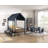 Modern Traditional Bookcase 5-Shelves Sleek Blue Finish Wooden Furniture 1Pc Display Rack-163965878-163965872