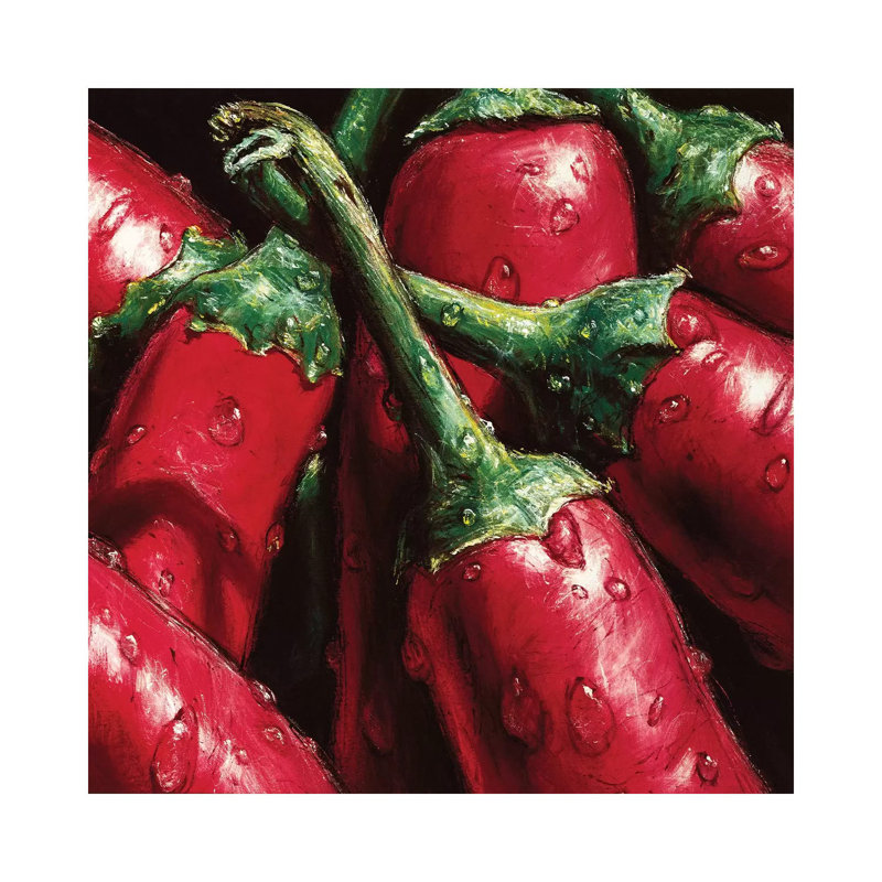 Hot Peppers 1 Piece Wrapped Canvas Painting, 93.98cm H x 93.98cm W x 1.91cm D