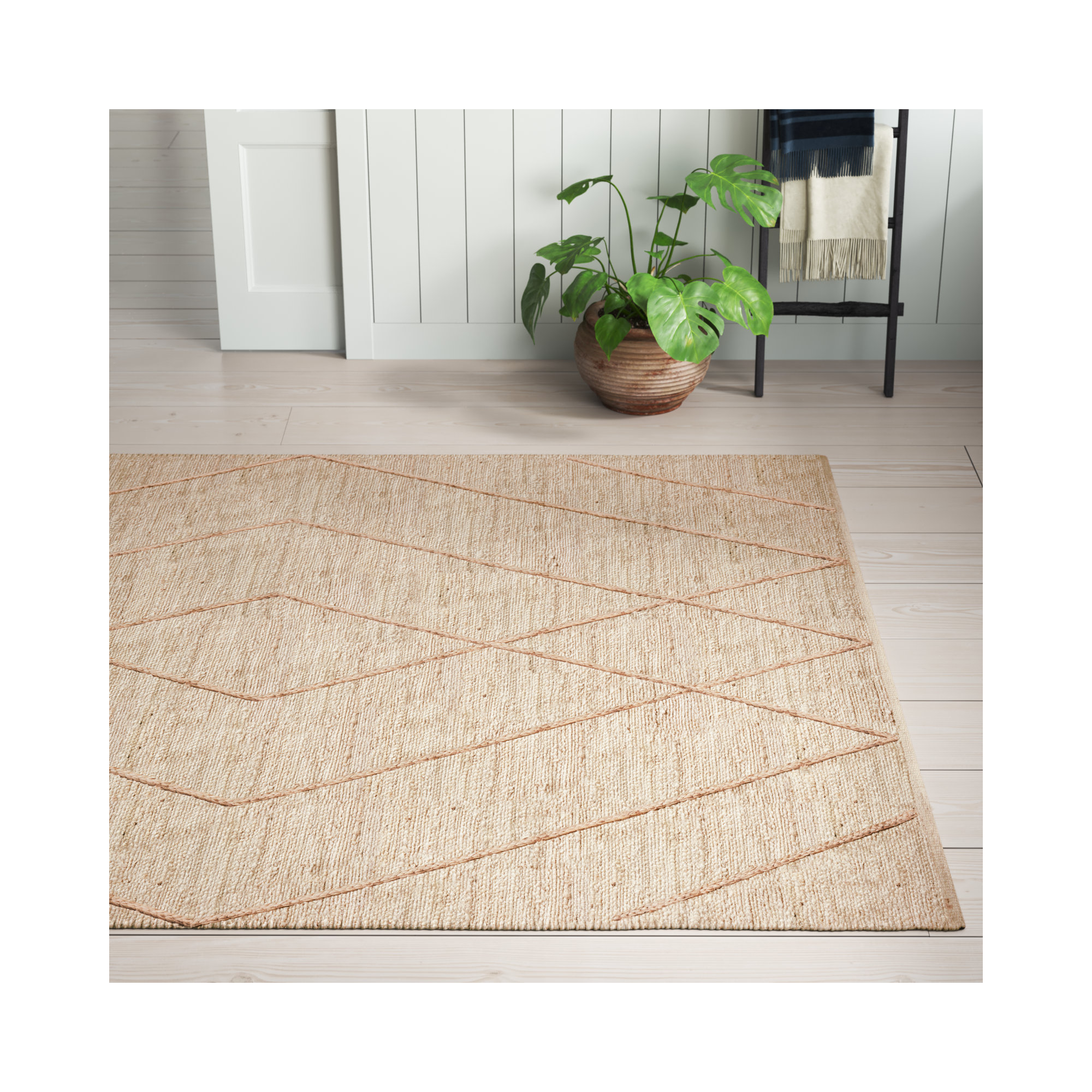 Albemarie Handmade Jute / Sisal Tan Rug, Rectangle 7'9" x 9'9"