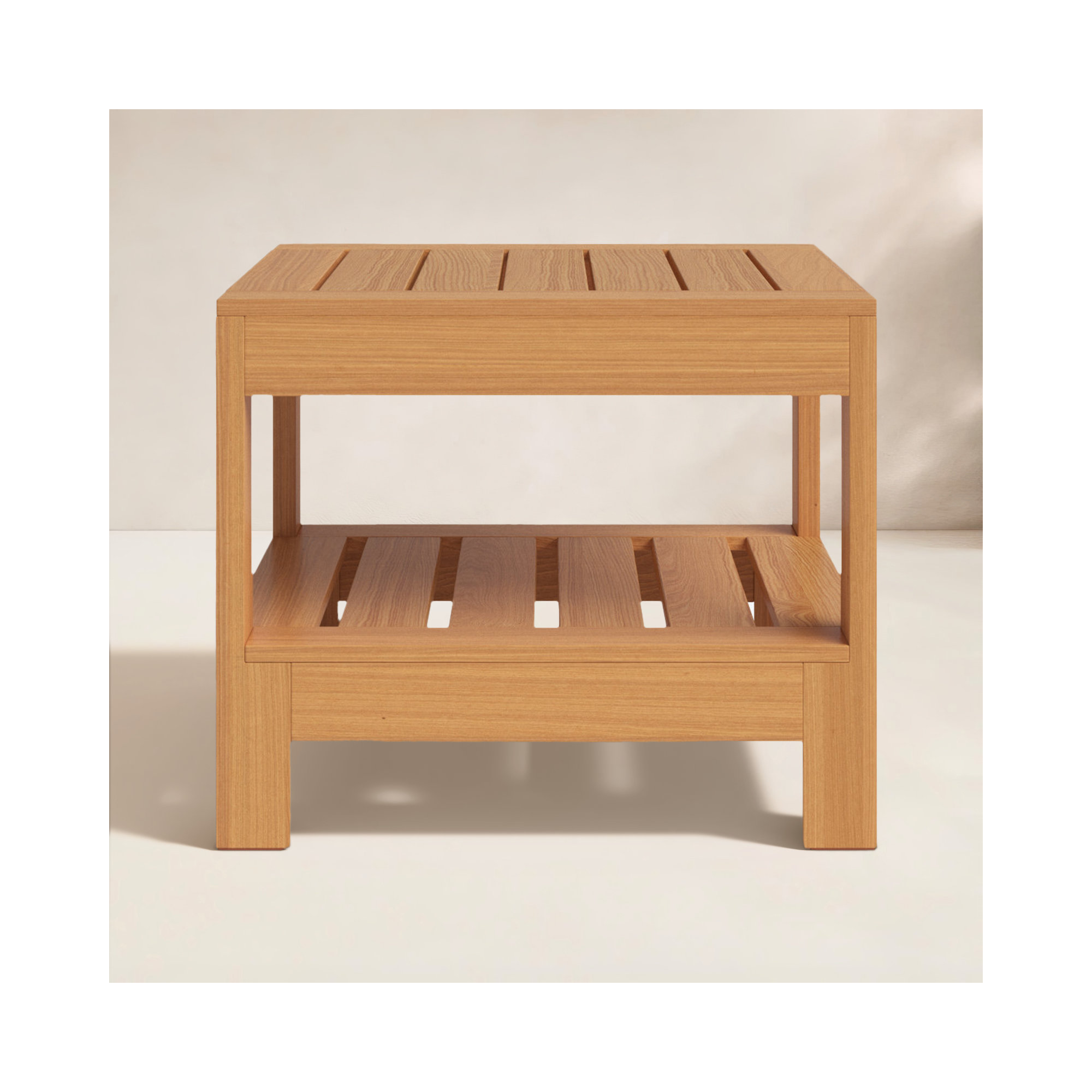 Chaney 20.5'' Teak Outdoor Side Table