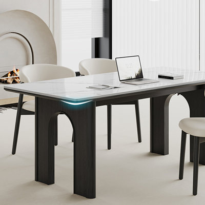 Explosion-Proof Rock Board Dining Table Set