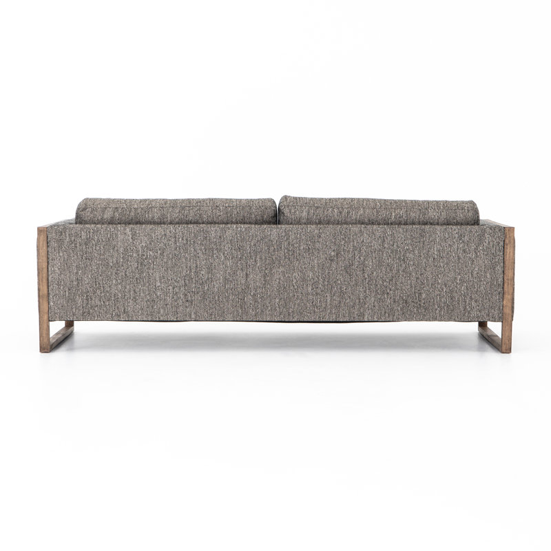 Otis 97" Square Arm Loveseat, Charcoal