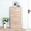 3 compartiments de rangement pour chaussures, 3 supports en bois pour le hall d'entrée - panneau de particules fabriqué, grande capacité de rétention, 2 tiroirs, - revêtement de traitement de surface, texture de la couche de finition, procédure d'assemblage facile