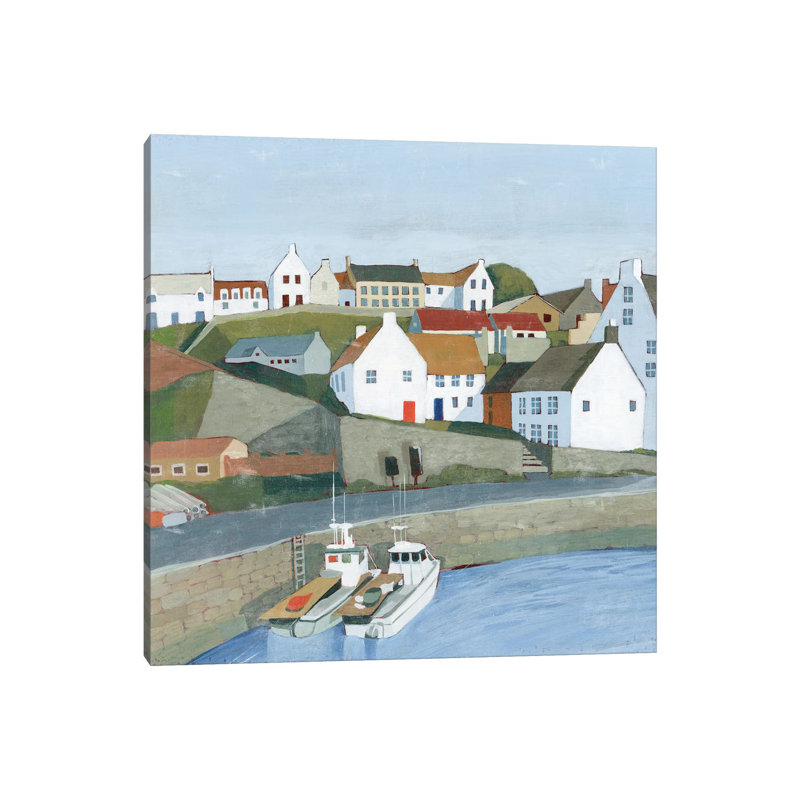 Old Coast Town I by Grace Popp - Wrapped Canvas Painting, 66.04 cm H x 66.04 cm W x 3.175 cm D