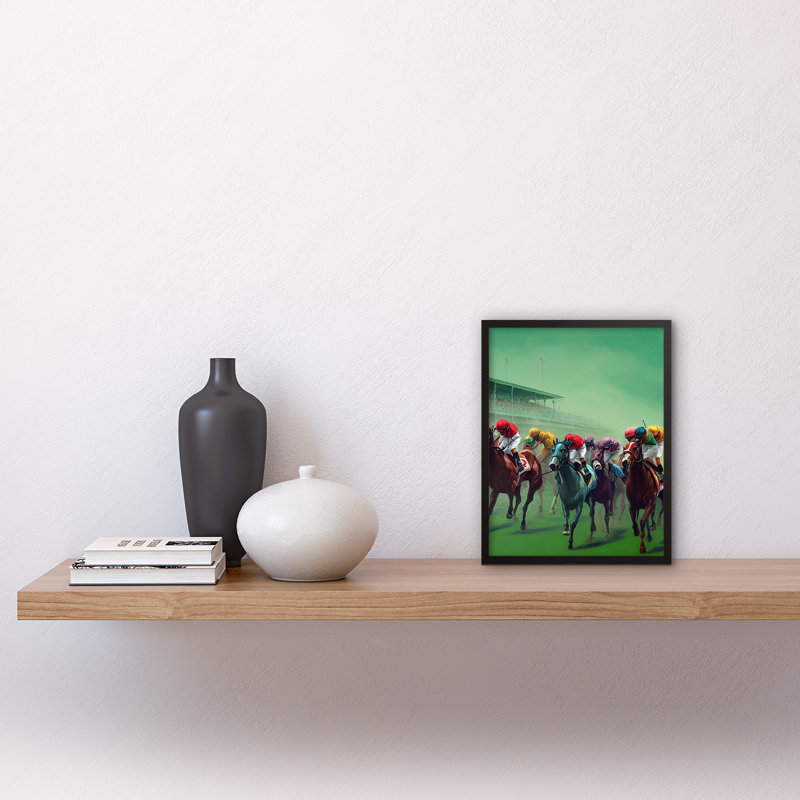 Kentucky Derby Horse Racing Jockeys - Single Picture Frame Print