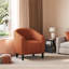 Fauteuil club rembourré en tissu-106296589