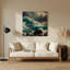 Coastal Stormy Seas Black Metal Wall Art-1112419805