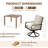 5 Piece Modern Outdoor Dining Sets With Swivel Rocker Chairs & Faux Woodgrain Dining Table-1403777374