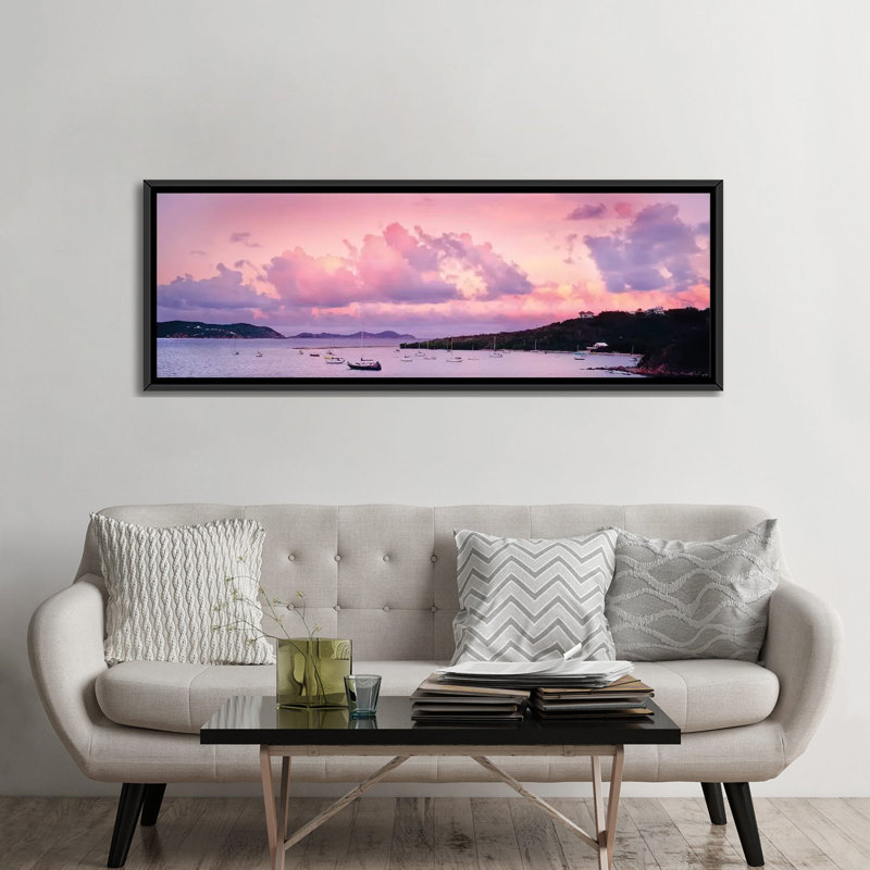 «Bateaux dans la mer, Coral Bay, Saint John, Îles Vierges américaines», reproduction de photo sur toile