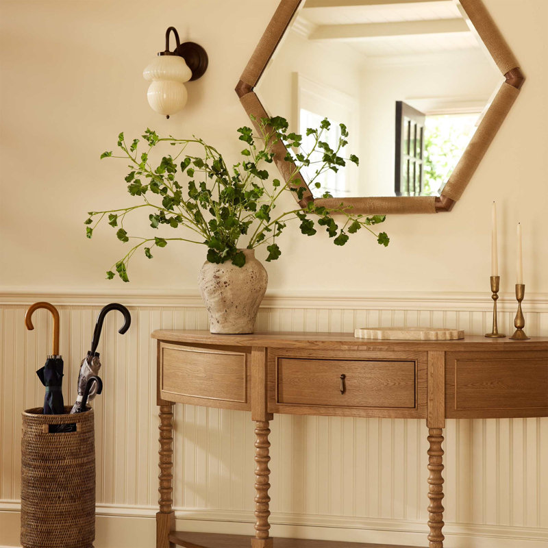 Console d'entrée de style rustique américain, H 31,5 po x l 59,1 po x P 15,7 po