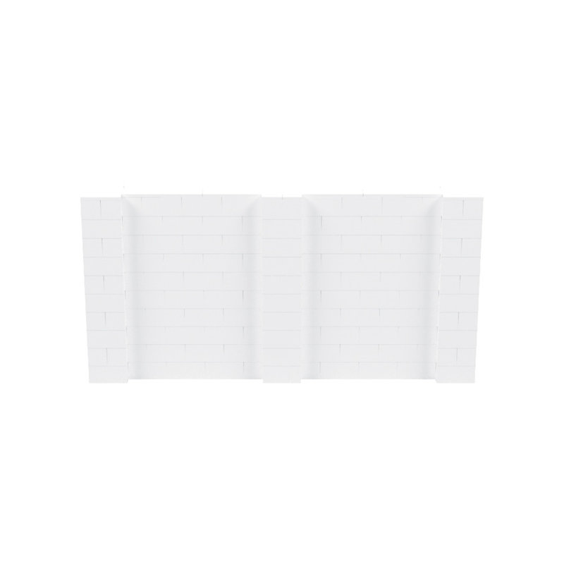 Ensemble mural de blocs géants 7 'T, H 60 po x L 120 po, Blanc