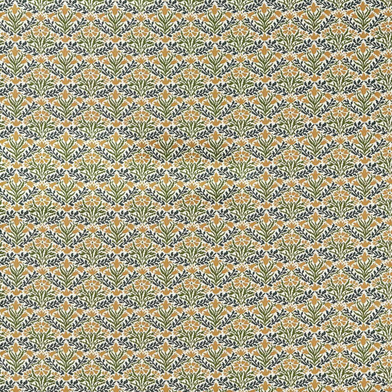 Bellflowers Weave, Moss/Wheat