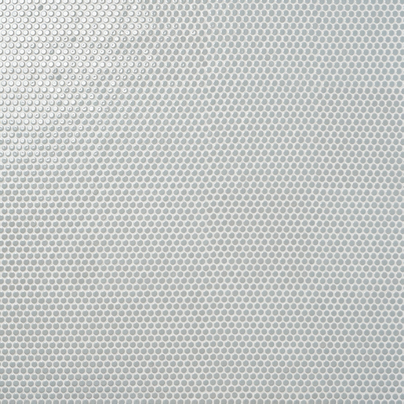 Bliss 11.49'' W x 12.32'' L Ceramic Penny Round Mosaic Floor and Wall Tile, Mist Gray