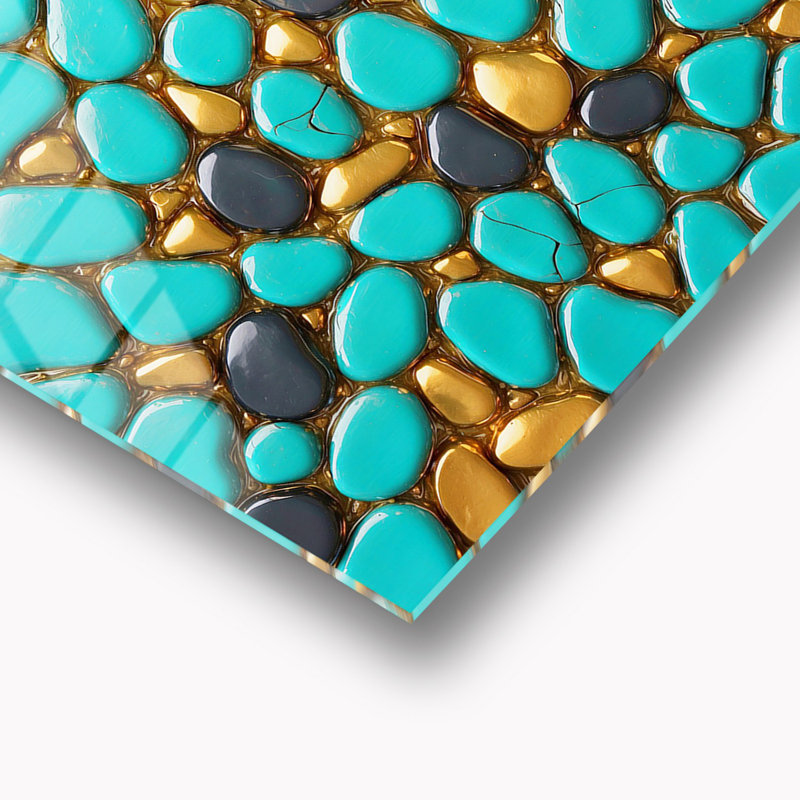 Peinture élégante en verre trempé décoratif, 24,8 po x 24,8 po | 100% verre trempé, épaisseur: 0,16 pouce | Impression UV pour des couleurs éclatantes | Parfait pour la décoration murale d'un salon, d'un bureau ou d'une galerie