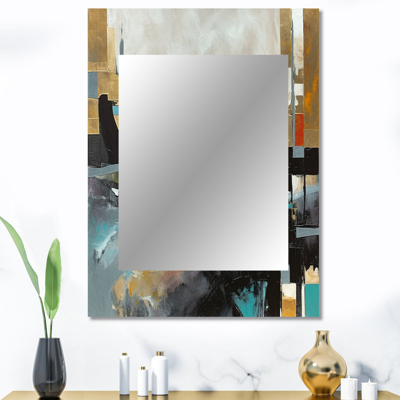 Beyond Nature II - Landscapes Unique Wall Mirror Decor, Gray Large Mirror, Printed Metal Art, 40" x 30"