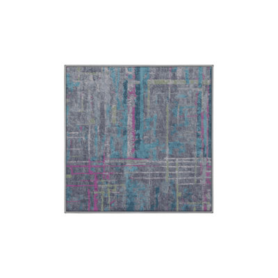 Tapis gris soyeux et moelleux
