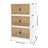 3PCS Foldable Storage Cabinets Stackable Storage Bins with Wheels