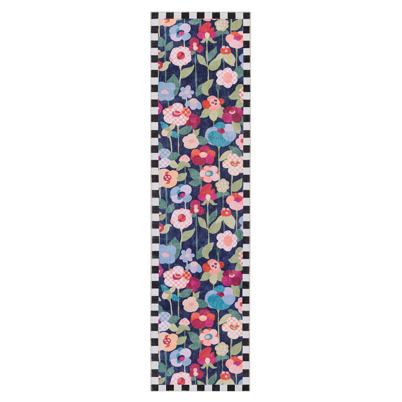 Posie Field Washable Rug, Runner 2'6" x 10'