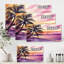 «Pink and Purple Palm Beach Sunset», reproduction sur toile-59709630-59709631
