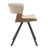 Hozaifa Upholstered Dining Chair With Curved Open-Back Design And Powder-Coated Iron Legs Twedt Collection-1117490825-1130399067