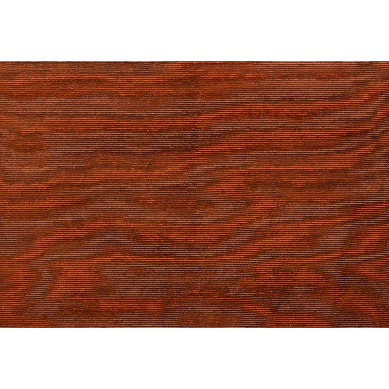 Hand Knotted Area Rug in Rust, Rectangle 3' x 5'