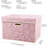 Collapsible Storage Bin With Lid [1-Pack] Fabric Decorative Storage Box Cube Organizer Container Baskes With Handles Divider For Bedroom Closet Living Room