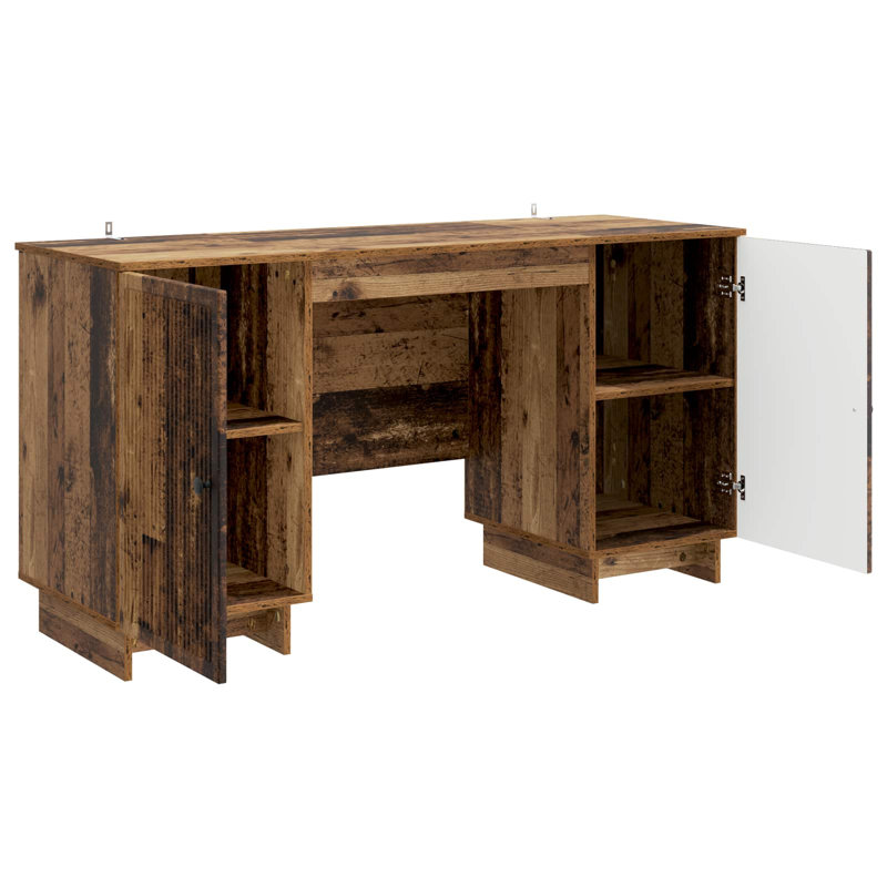 Credenza Desk, Old Wood
