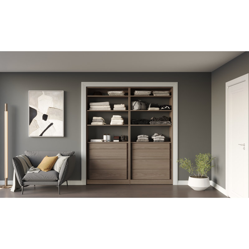 74 7/8" Closet System, Brown